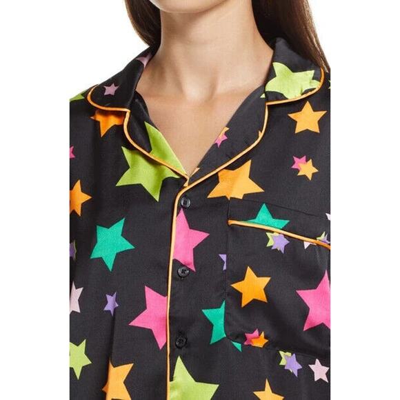 BP. NEW $49 Be Proud Gender Inclusive Print Satin Shirt Shooting‎ Star Small - Picture 5 of 6